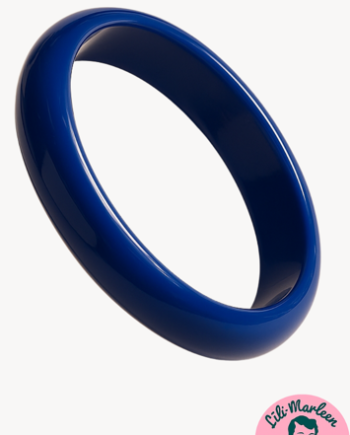 Plastik Armring Kongeblå Retro Bangle Cuff Rund Kongeblå