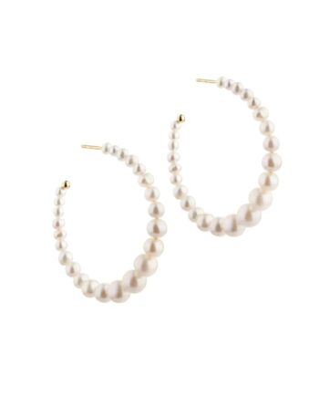 Pretty Nina Giant Hoop  Silver