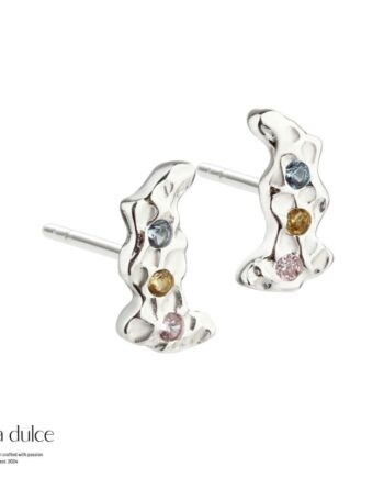 Pretty Pastel Earstud  Silver
