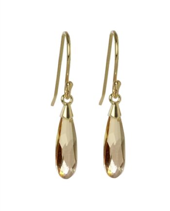 Raindrop øreringe  Crystal Golden Shadow Guld