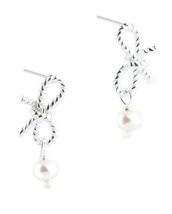 Rope Bow Pearls  Silver