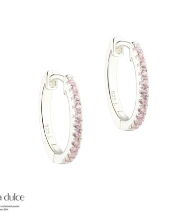 Rose Raya Medium Hoop  Silver