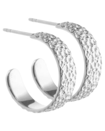 Ruffle Hoops  Silver