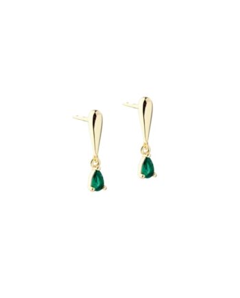 Shiny Verde Drop Earstud  Golden