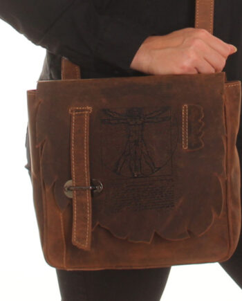 Skuldertaske Crossbody Med  Vinci Anatomy Motiv