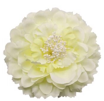 Stofblomst Hårblomst Stor Hårklips Med Blomst Brochepin Ivory
