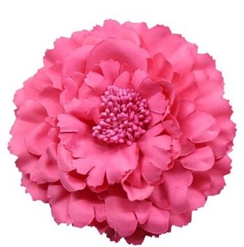 Stofblomst Hårblomst Stor Hårklips Med Blomst Brochepin Pink