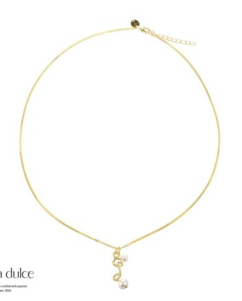 Swirl Love Necklace  Golden
