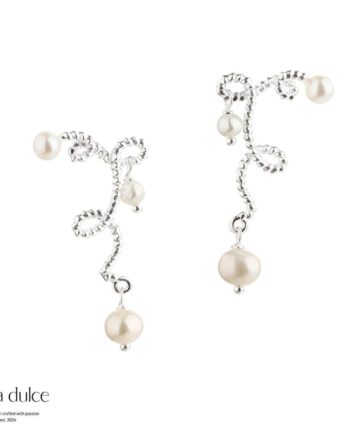 Swirl Love Stud  Silver