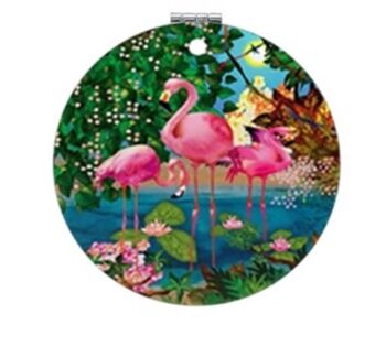 Taskespejl Flamingo Paradise Sødt Lille Makeup Spejl Til Tasken