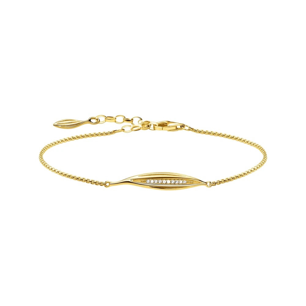 Thomas Sabo Charm Blad Guld Armbånd