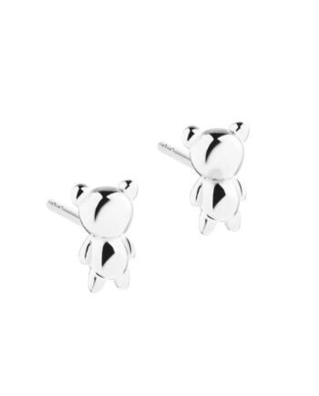 Tiny Teddy Earstud  Silver
