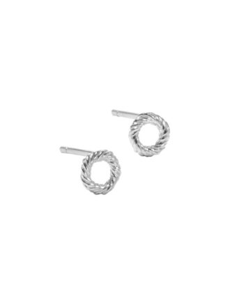 Twisted Earstud Tiny  Silver
